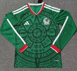 2526 Mexico Home Long Sleeve Soccer Jersey